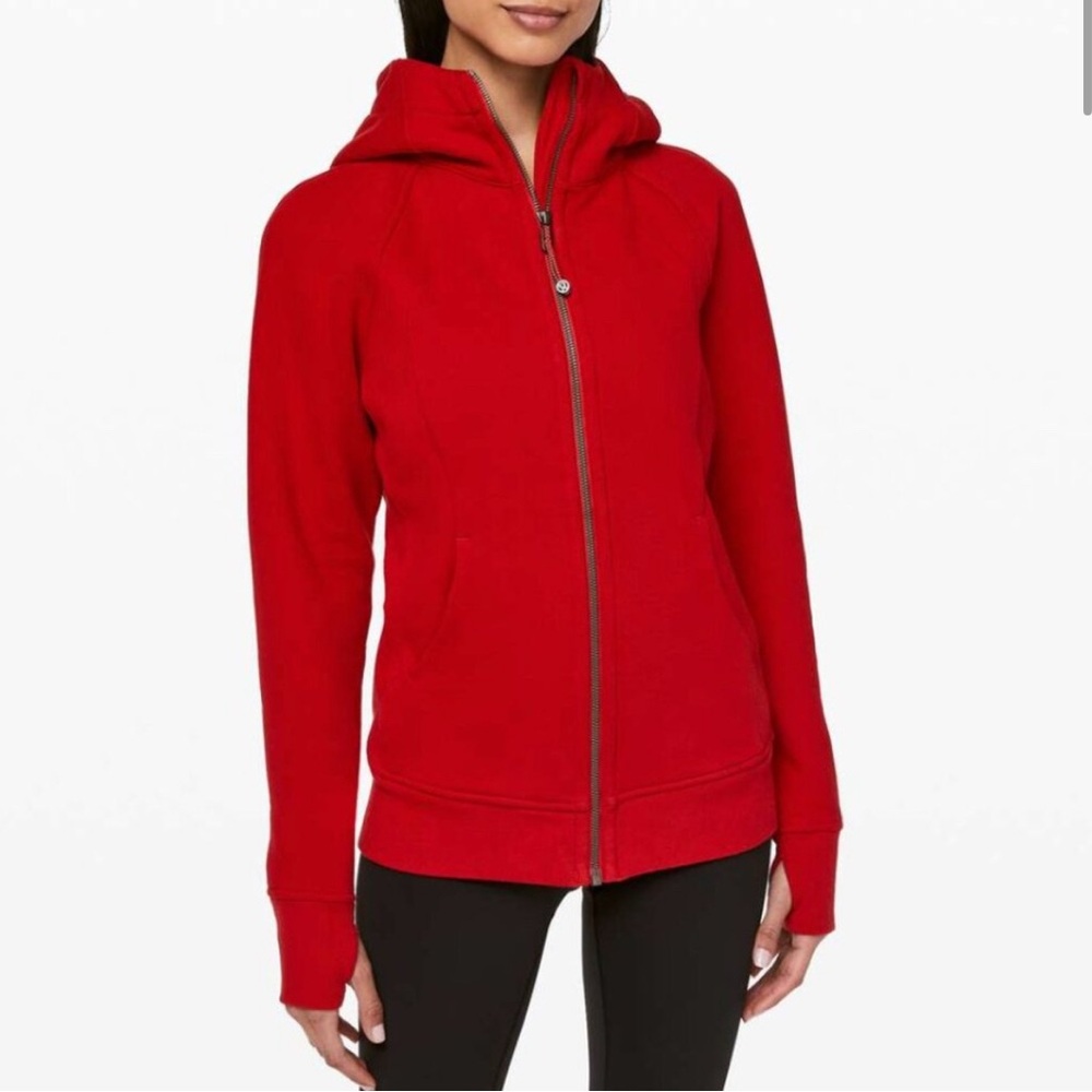 Lululemon Scuba Hoodie *Light Cotton Fleece Dark Red size 10
